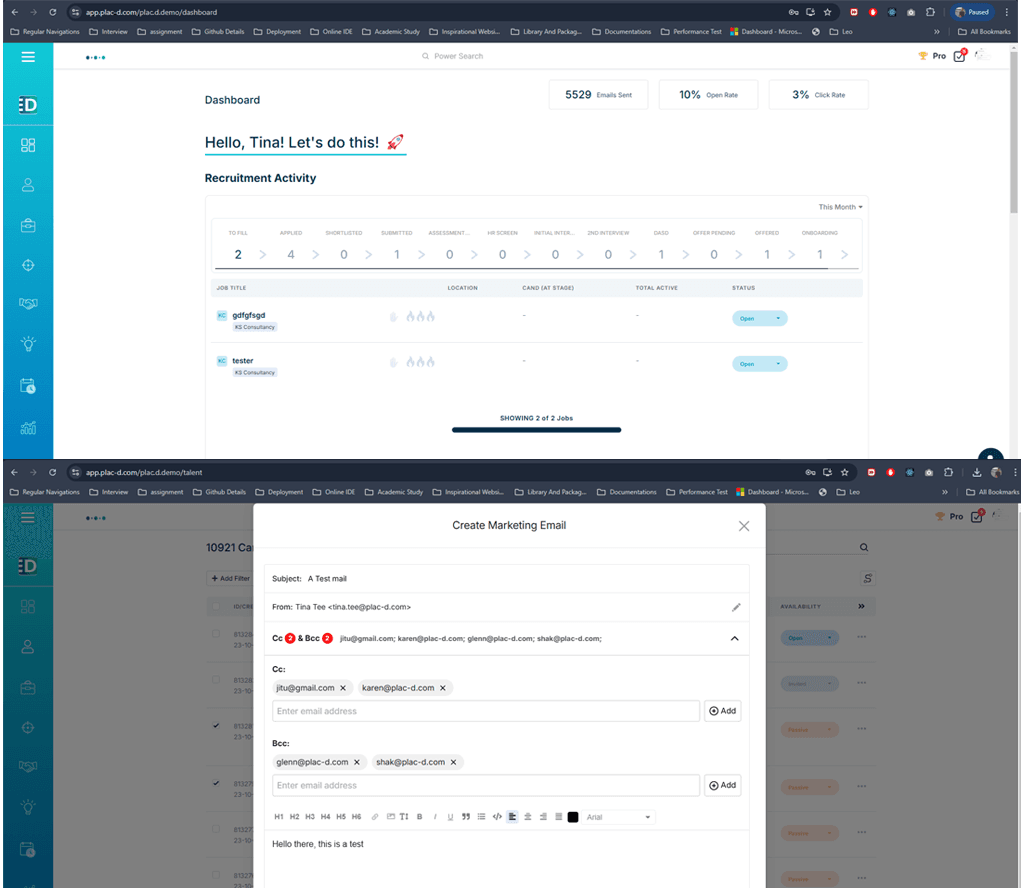 Athena CRM & Plac-D Web App